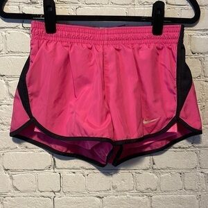 27) Nike Dri-Fit Running Shorts Size Small Pink Black Gym Athletic